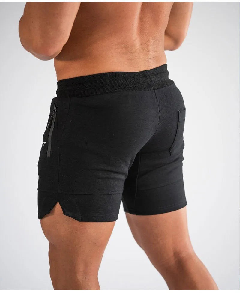 Men’s Breathable Gym Shorts – Zip Pocket Running Joggers for Summer Sports
