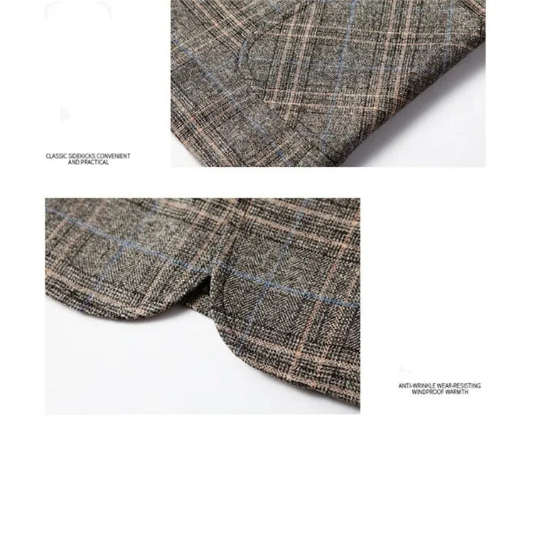 Men’s Plaid Blazer – Spring Wedding & Business Suit Jacket