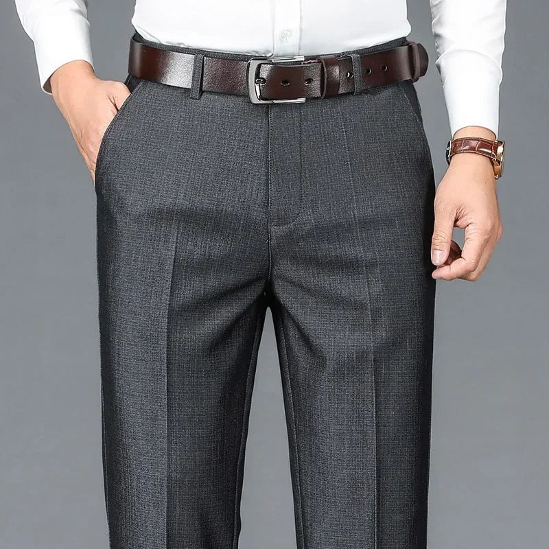 Men’s Formal Business Pants – High-Quality Loose Fit Suit Trousers with Straight Narrow Legs, 2025 Fashion