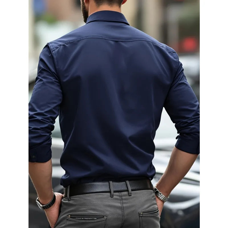 FGKKS Men’s Dress Shirt – Premium Slim Fit with Stretch Fabric