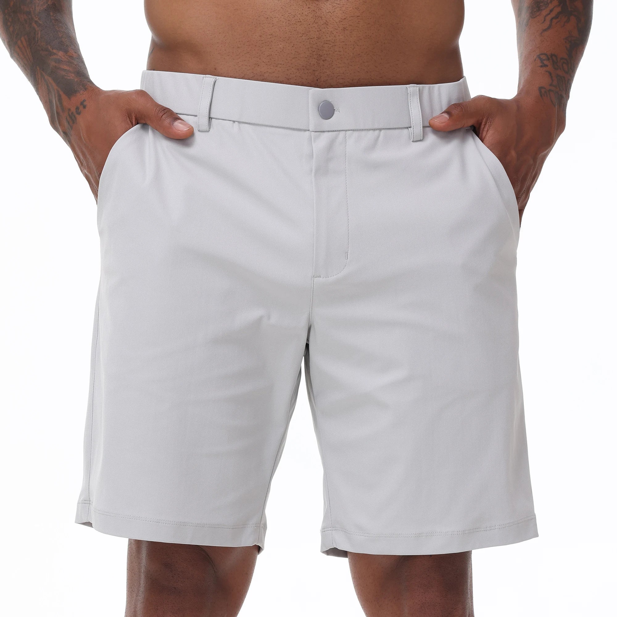 Men’s Elegant Cargo Shorts – Casual Golf & Work Style with Hidden Zippers