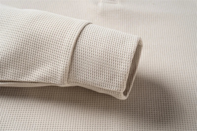 Men's Waffle Knit Long Sleeve T-Shirt – Casual Comfort Top