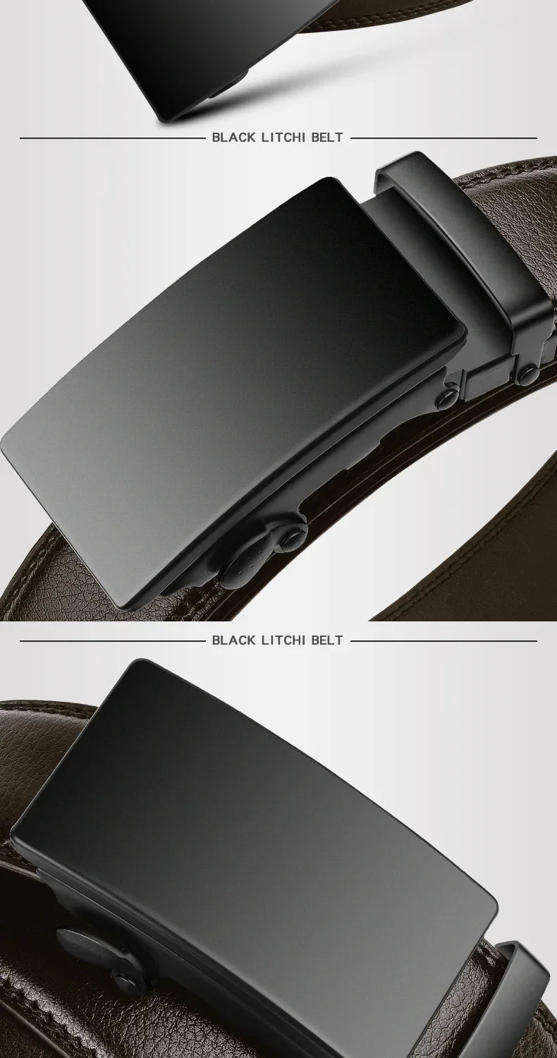 Men’s Automatic Buckle PU Leather Belt – Business & Casual