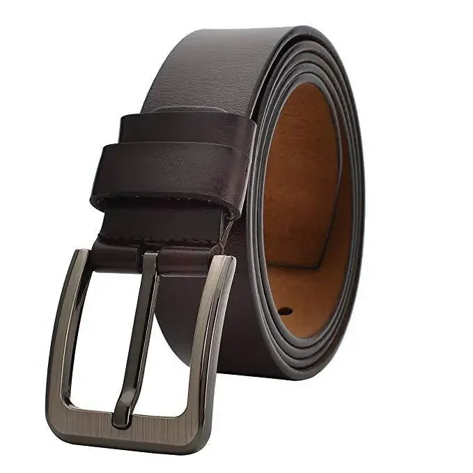 Men’s Genuine Leather Belt Plus Size 130–170 cm | Stylish Cowskin Belt for Jeans