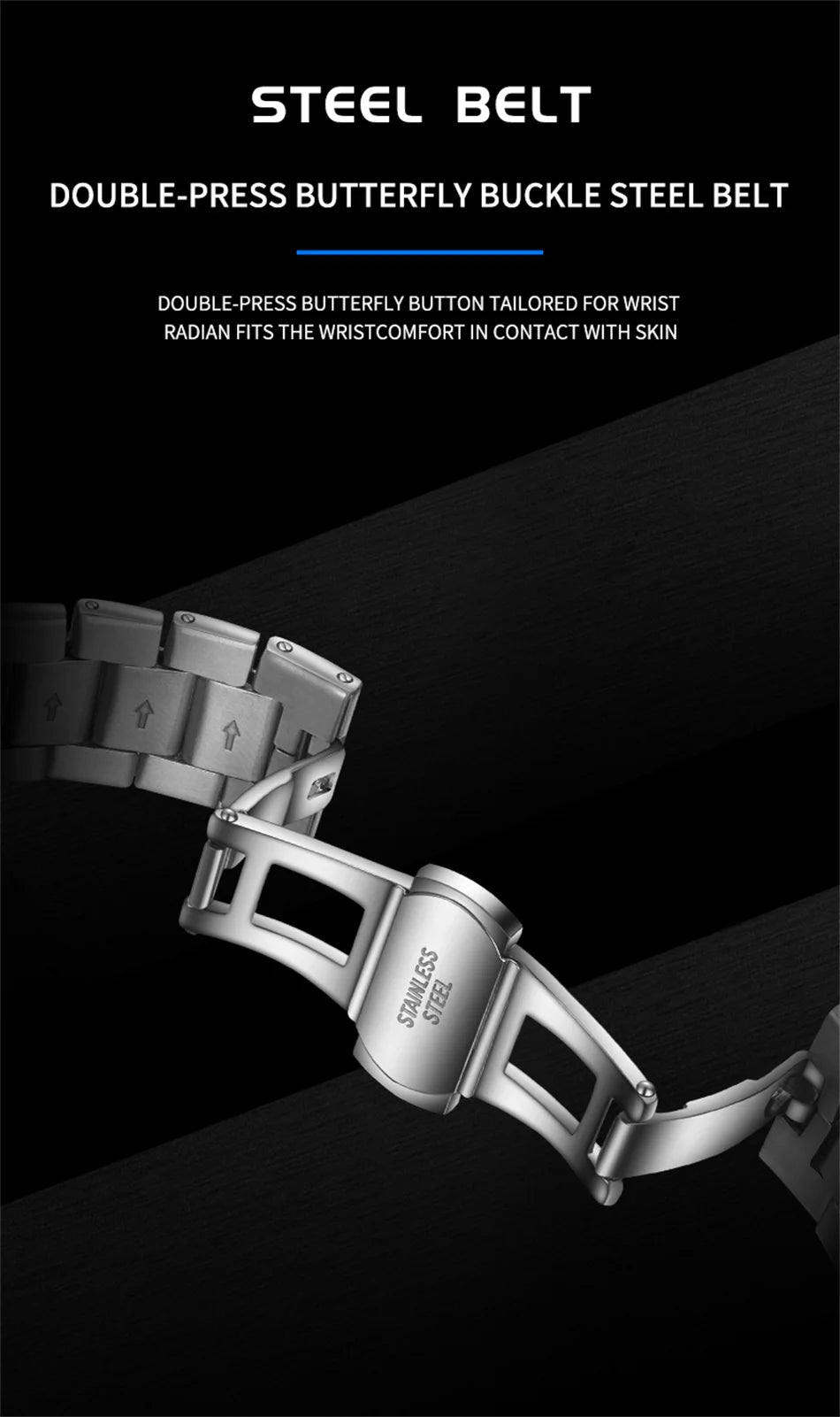 Luxury Men’s Square Watch – Quartz, Waterproof, Leather Strap