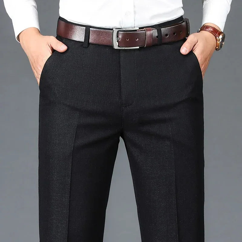 Men’s Formal Business Pants – High-Quality Loose Fit Suit Trousers with Straight Narrow Legs, 2025 Fashion