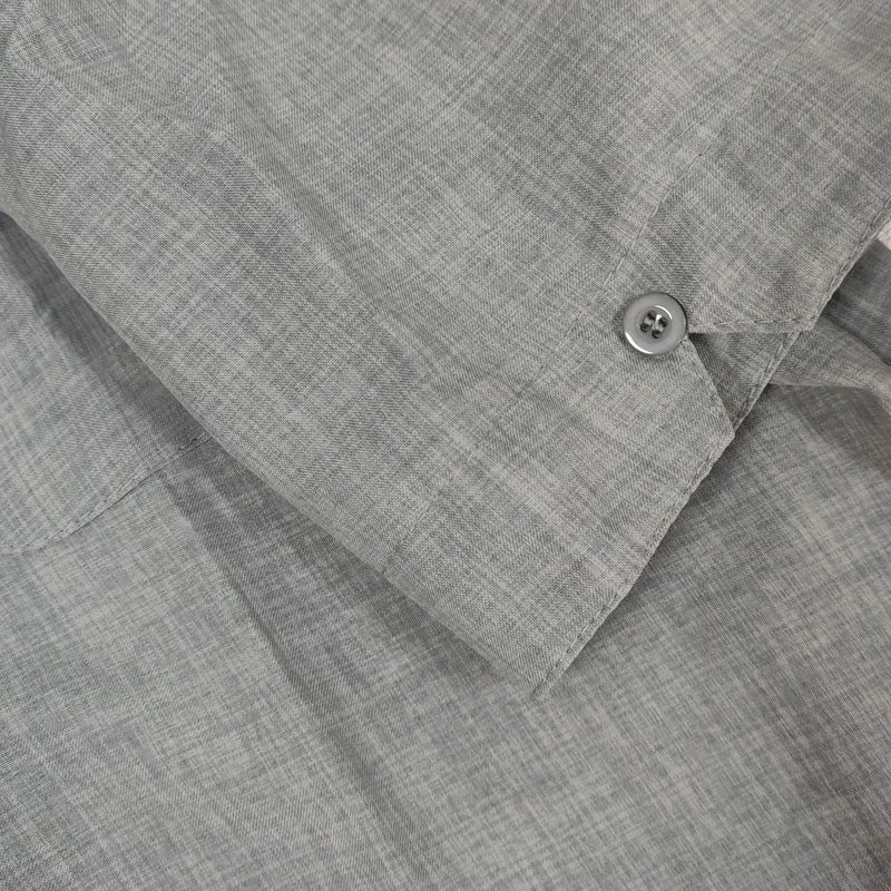 Men’s Summer Cotton Linen Shirt – Short Sleeve, Turn-Down Collar, Casual Style