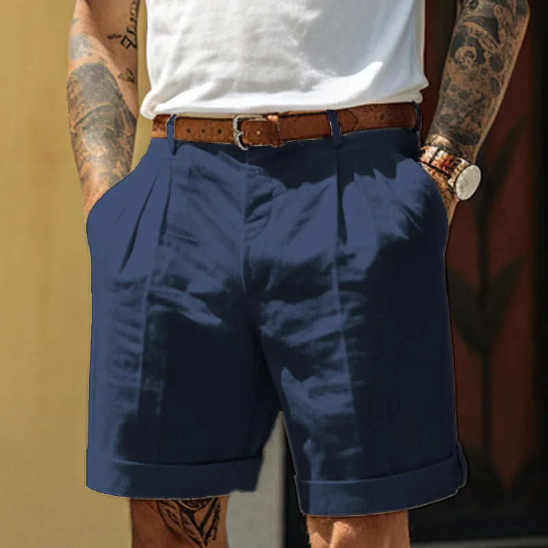 Men’s Classic Linen Shorts – Breathable Loose Fit Summer Casual Shorts 2025