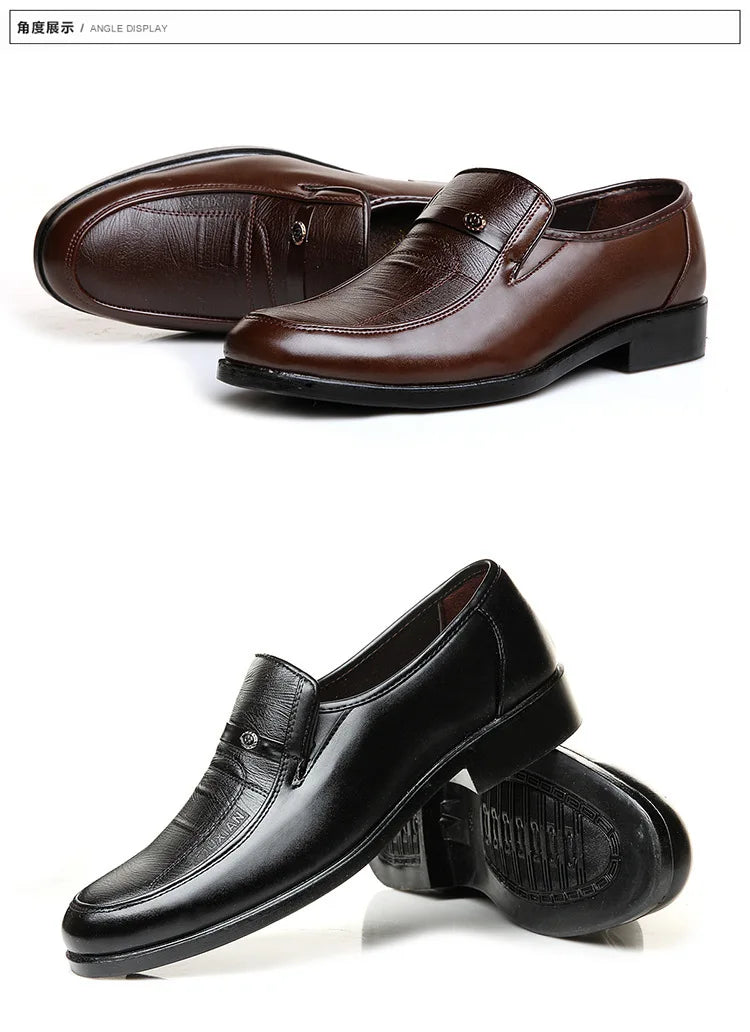 Men’s Leather Dress Shoes – High-Quality Comfortable Oxford Flats for Business, Party & Wedding