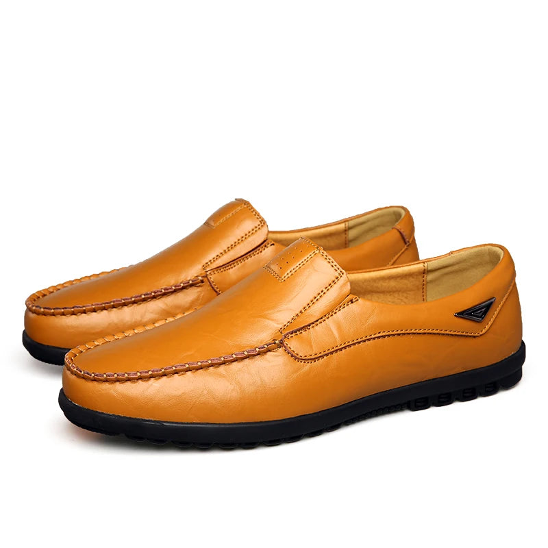 Men’s Genuine Leather Loafers – Luxury Casual Slip-On Moccasins, Designer Driving Shoes 2023