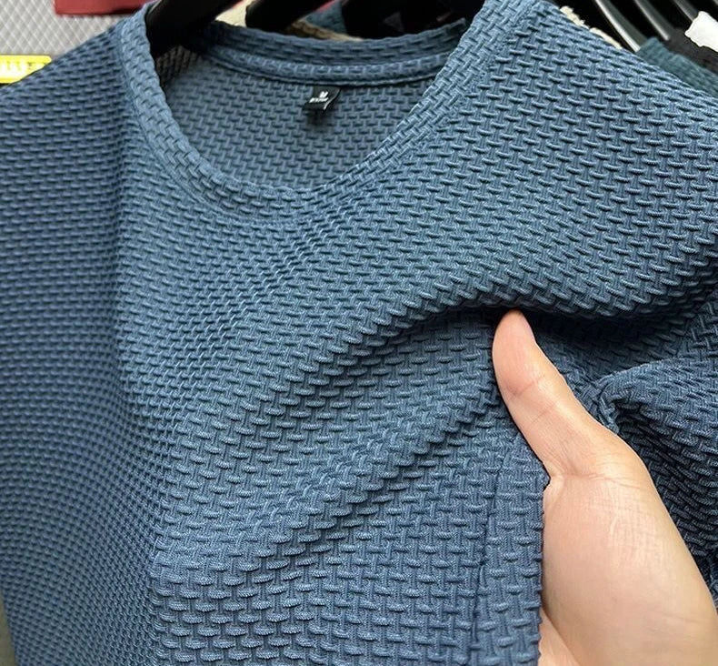 Men’s Ice Silk Mesh T-Shirt – Lightweight Breathable Quick-Dry Summer Top