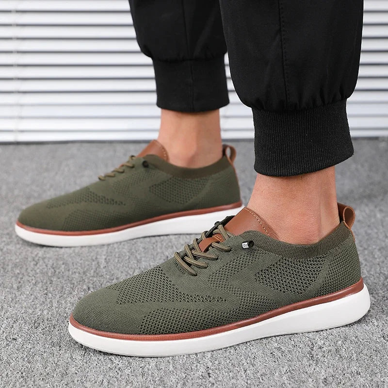 Men’s Lightweight Knitted Walking Shoes – Comfortable All-Day Fit, Breathable Sneakers for Daily Wear & Outdoor Hiking