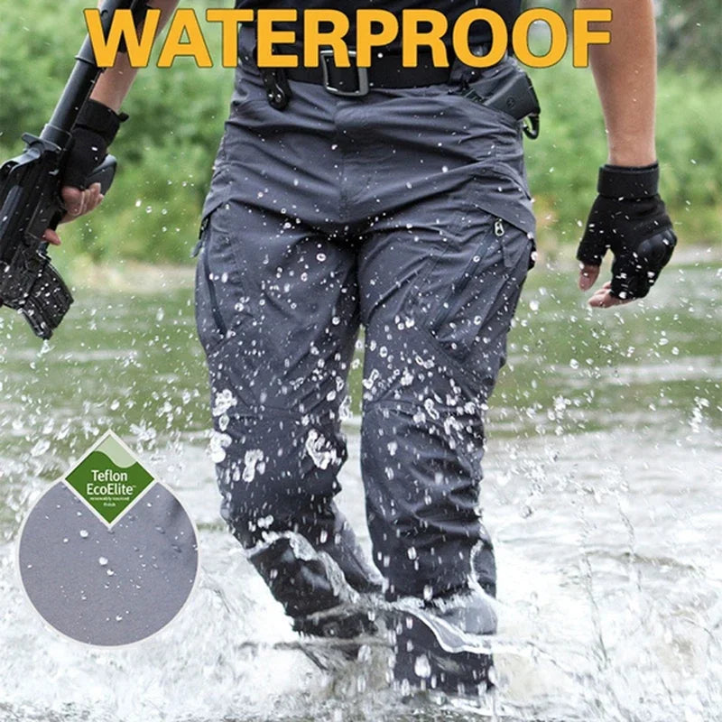 Men’s Cargo Pants – Waterproof, Multi-Pocket, Wear-Resistant Casual Training Trousers