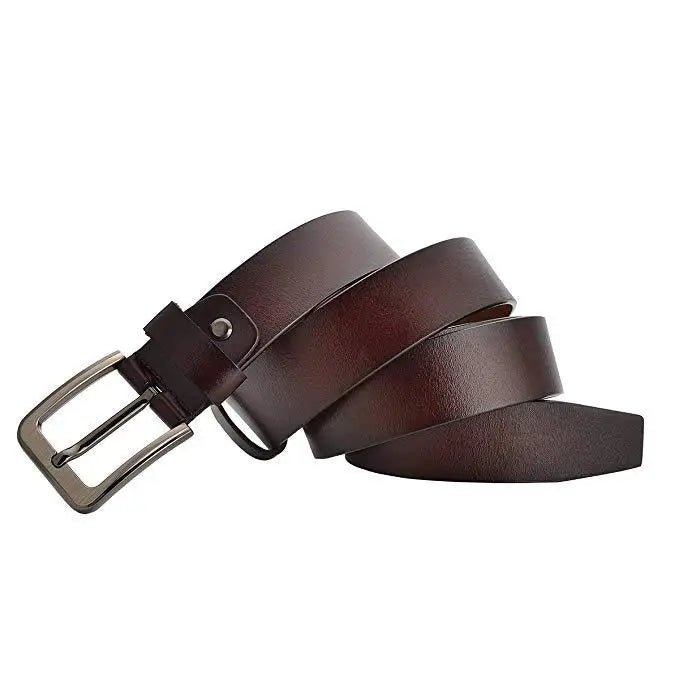 Men’s Genuine Leather Belt Plus Size 130–170 cm | Stylish Cowskin Belt for Jeans