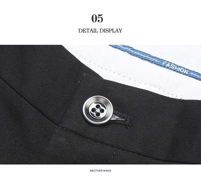 Men’s Classic Cotton Pants – 2024 Loose Fit High-Waist Elastic Casual Trousers