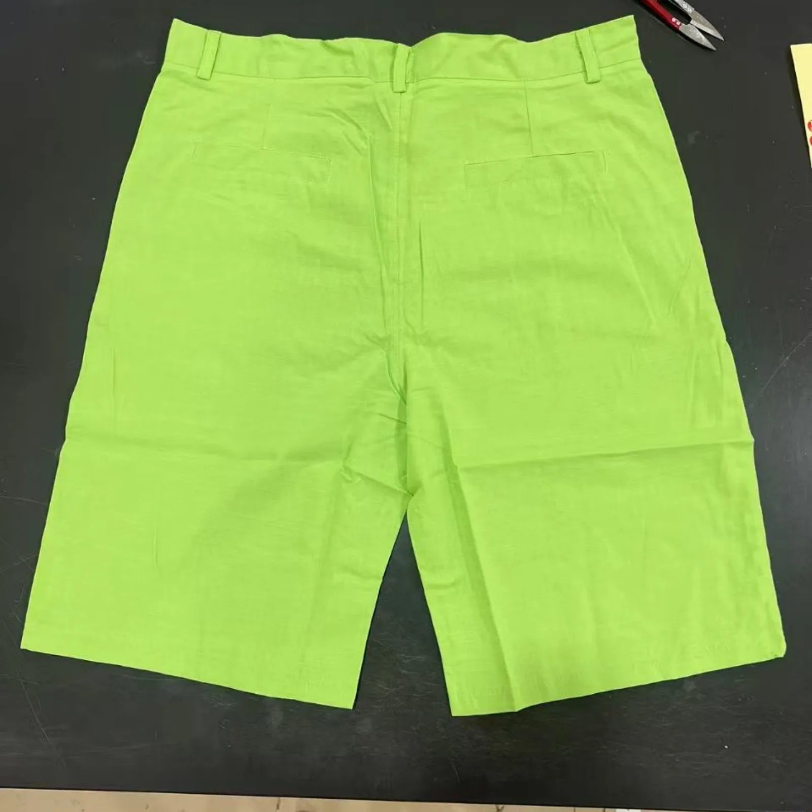 Men’s Solid Color Linen Shorts – Breathable Casual Beach Pants for Summer Holiday