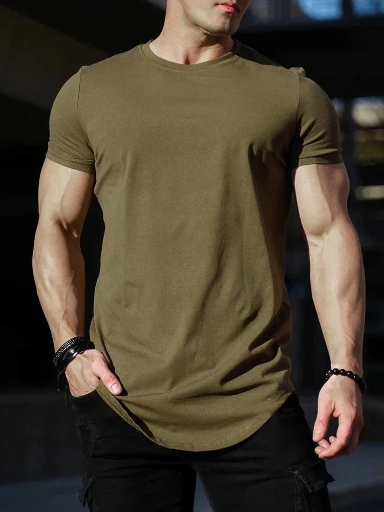 Men’s Striped Knit Henley T-Shirt – Short Sleeve, Soft & Breathable Casual Top
