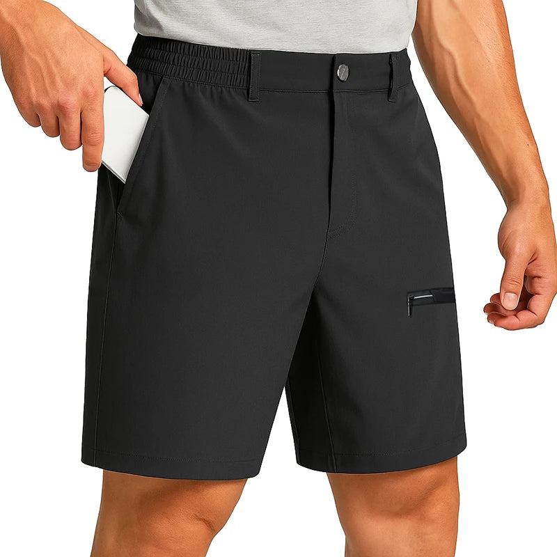 Men’s Ice Silk Quick-Dry Shorts – Lightweight Cooling Dress Shorts for Office & Casual Wear