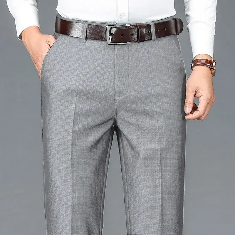 Men’s Formal Business Pants – High-Quality Loose Fit Suit Trousers with Straight Narrow Legs, 2025 Fashion