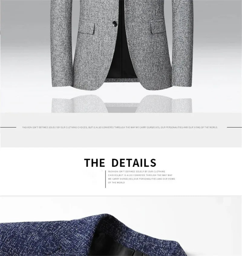New Men’s Blazer – Slim Fit Spring Business Suit Jacket