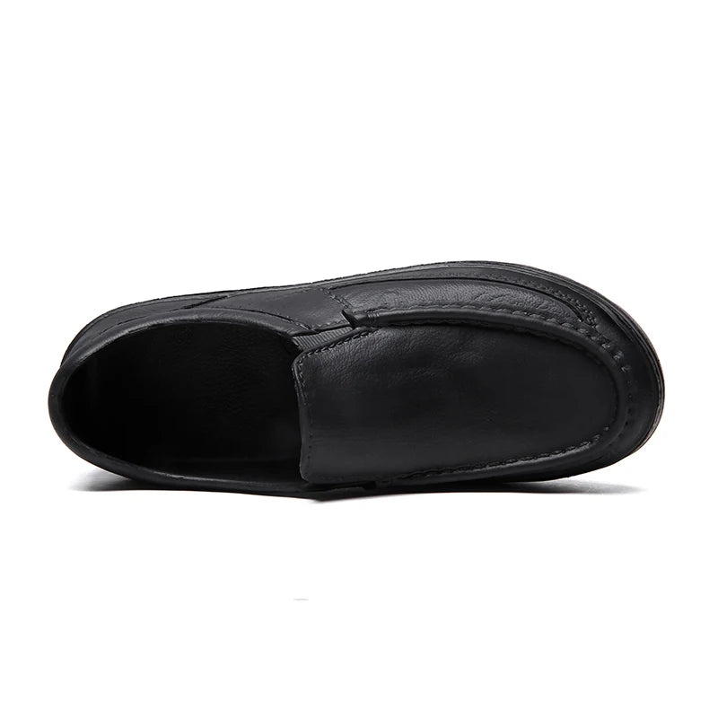 Men’s EVA Anti-Slip Casual Shoes – One-Piece Molded Imitation Leather Comfort Loafers
