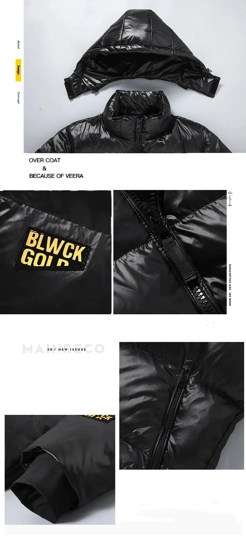 FGKKS 2025 Winter Duck Down Jacket – Korean Style Hooded Outdoor Coat for Men & Women