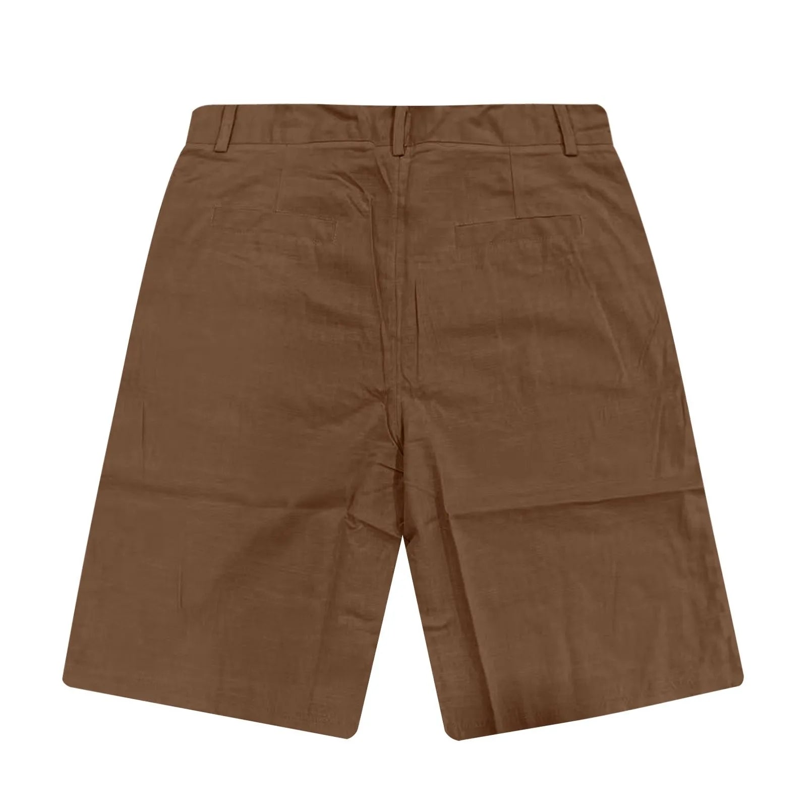 Men’s Solid Color Linen Shorts – Breathable Casual Beach Pants for Summer Holiday