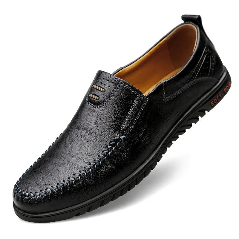 Men’s Slip-On Loafers – Comfortable Soft-Soled Casual & Formal Leather Shoes