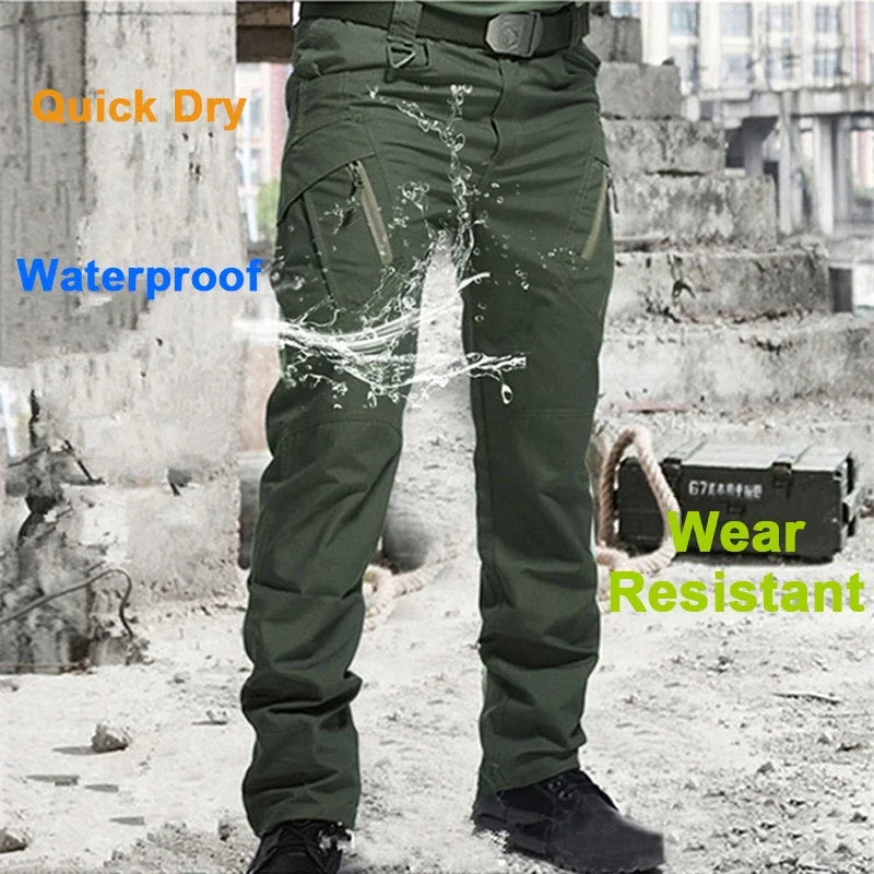 Men’s Cargo Pants – Waterproof, Multi-Pocket, Wear-Resistant Casual Training Trousers