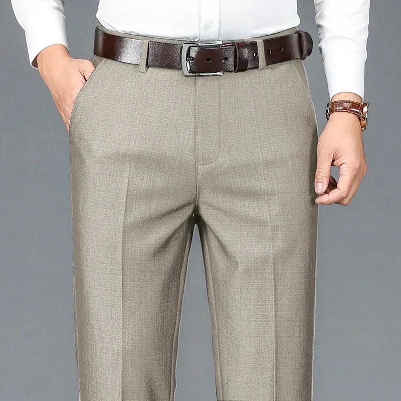 Men’s Formal Business Pants – High-Quality Loose Fit Suit Trousers with Straight Narrow Legs, 2025 Fashion
