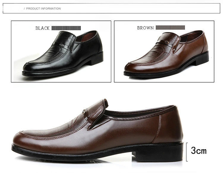 Men’s Leather Dress Shoes – High-Quality Comfortable Oxford Flats for Business, Party & Wedding