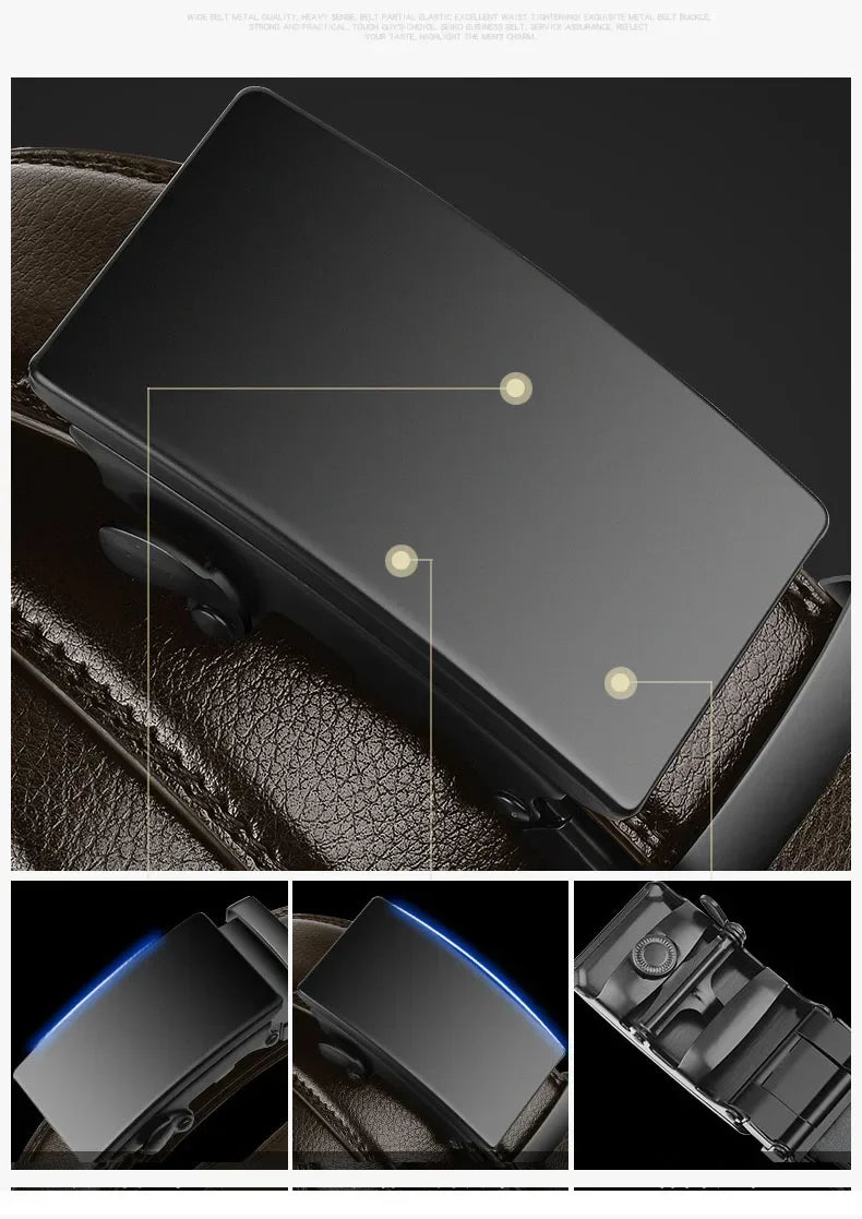 Men’s Automatic Buckle PU Leather Belt – Business & Casual