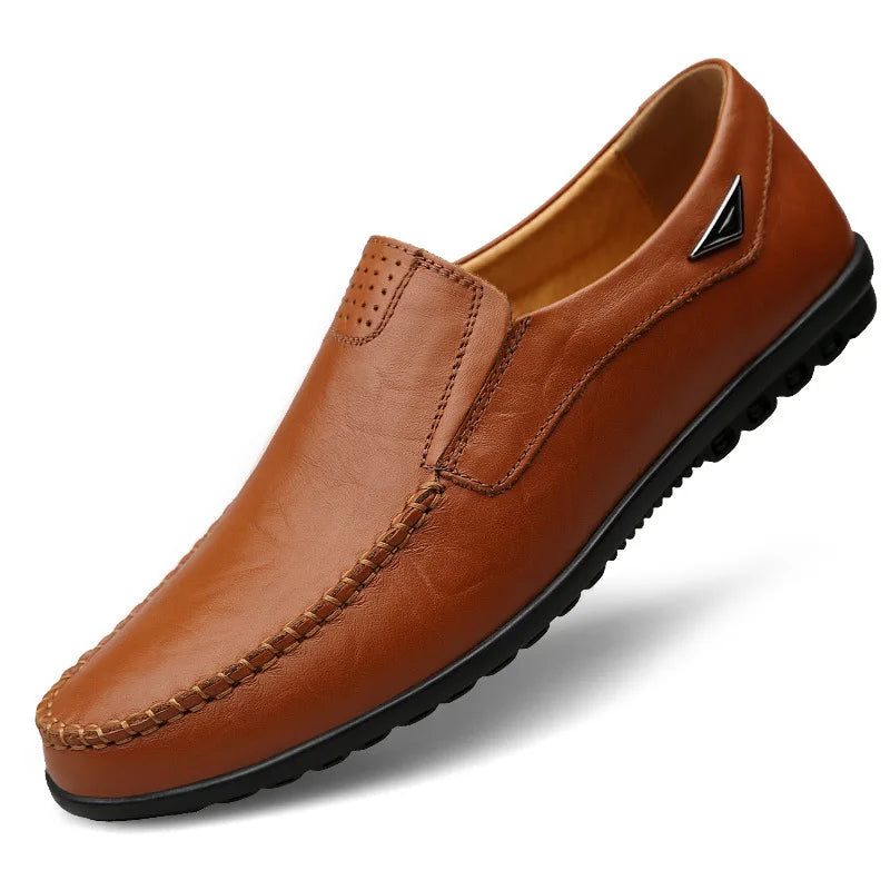 Men’s Genuine Leather Loafers – Luxury Casual Slip-On Moccasins, Designer Driving Shoes 2023