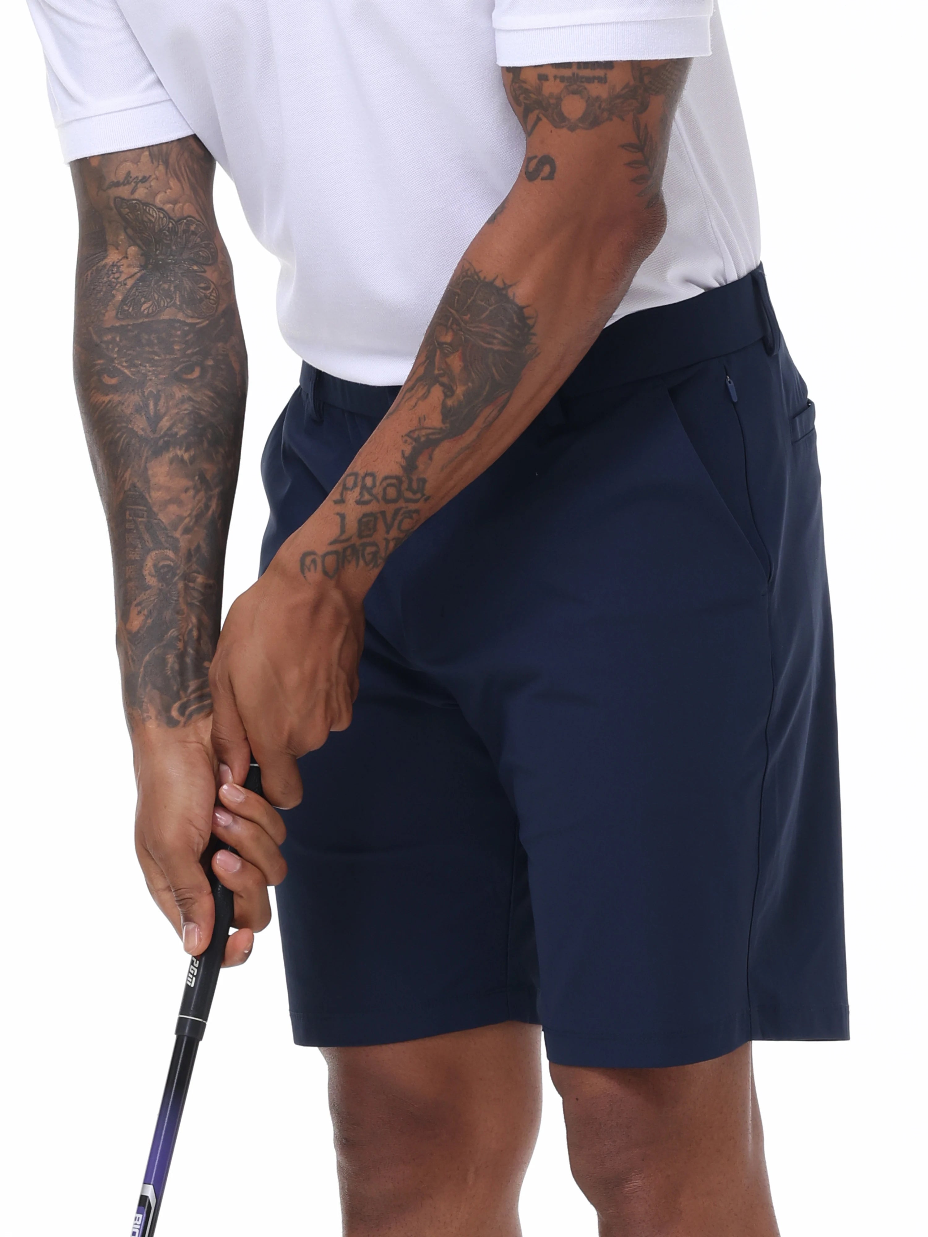 Men’s Elegant Cargo Shorts – Casual Golf & Work Style with Hidden Zippers