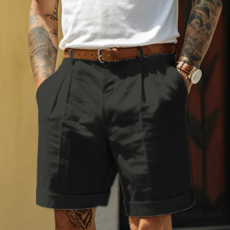 Men’s Classic Linen Shorts – Breathable Loose Fit Summer Casual Shorts 2025