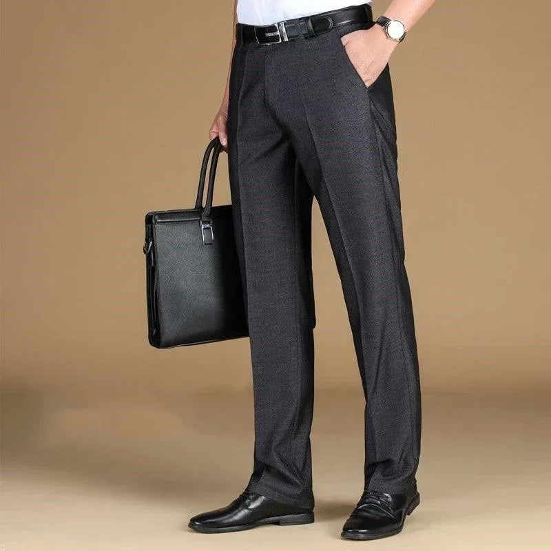 Men’s Formal Business Pants – High-Quality Loose Fit Suit Trousers with Straight Narrow Legs, 2025 Fashion