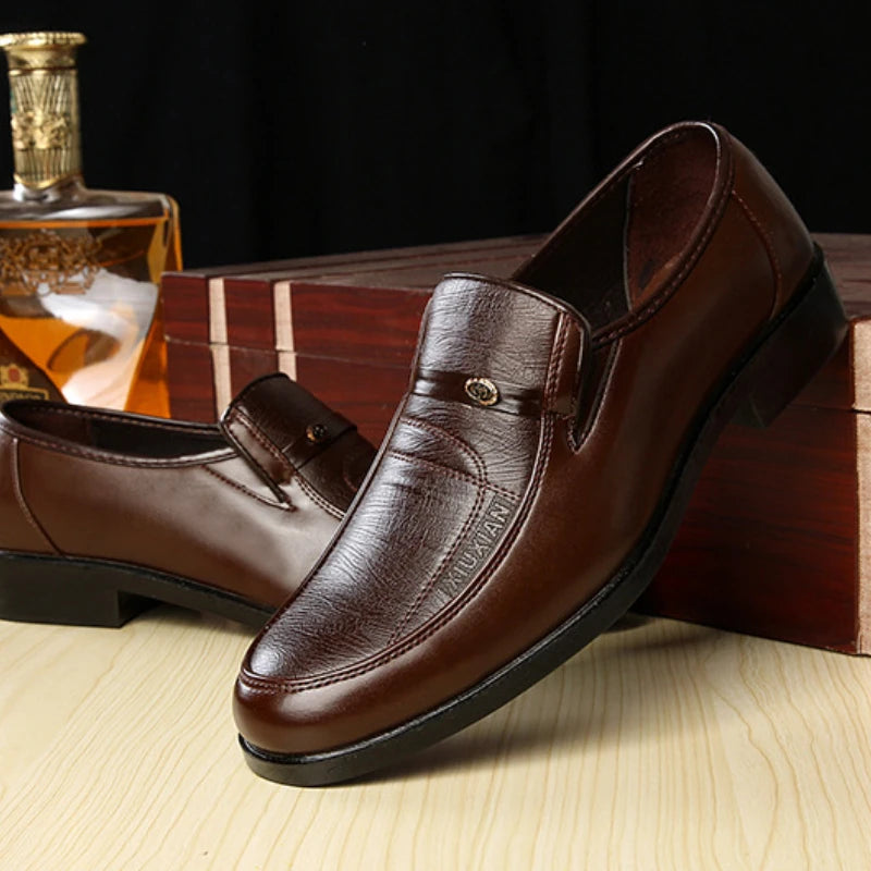 Men’s Leather Dress Shoes – High-Quality Comfortable Oxford Flats for Business, Party & Wedding