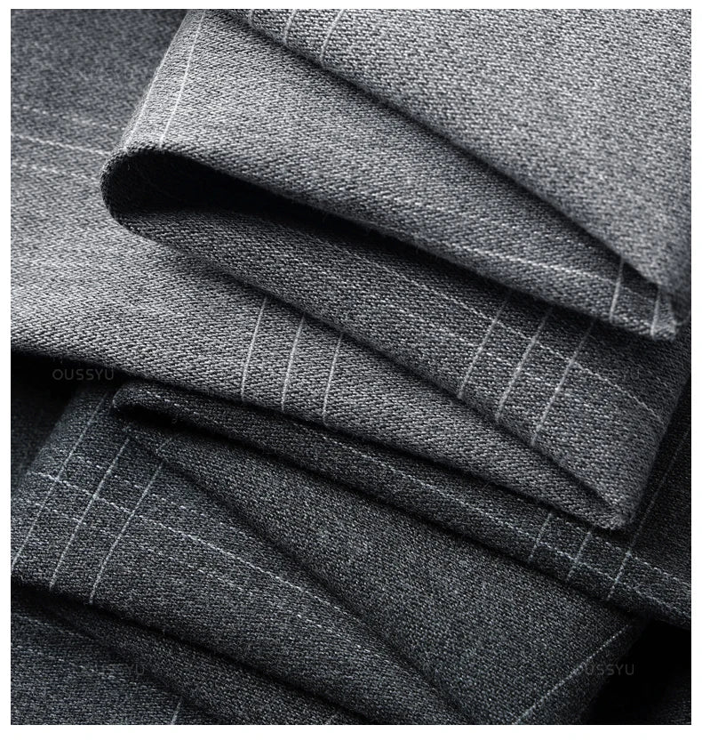 Men’s Slim Fit Plaid Pants – Stretch Formal Trousers for Office, Party & Casual Wear