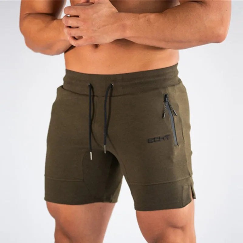 Men’s Breathable Gym Shorts – Zip Pocket Running Joggers for Summer Sports