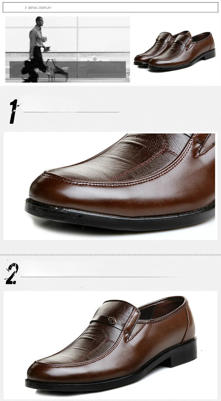 Men’s Leather Dress Shoes – High-Quality Comfortable Oxford Flats for Business, Party & Wedding