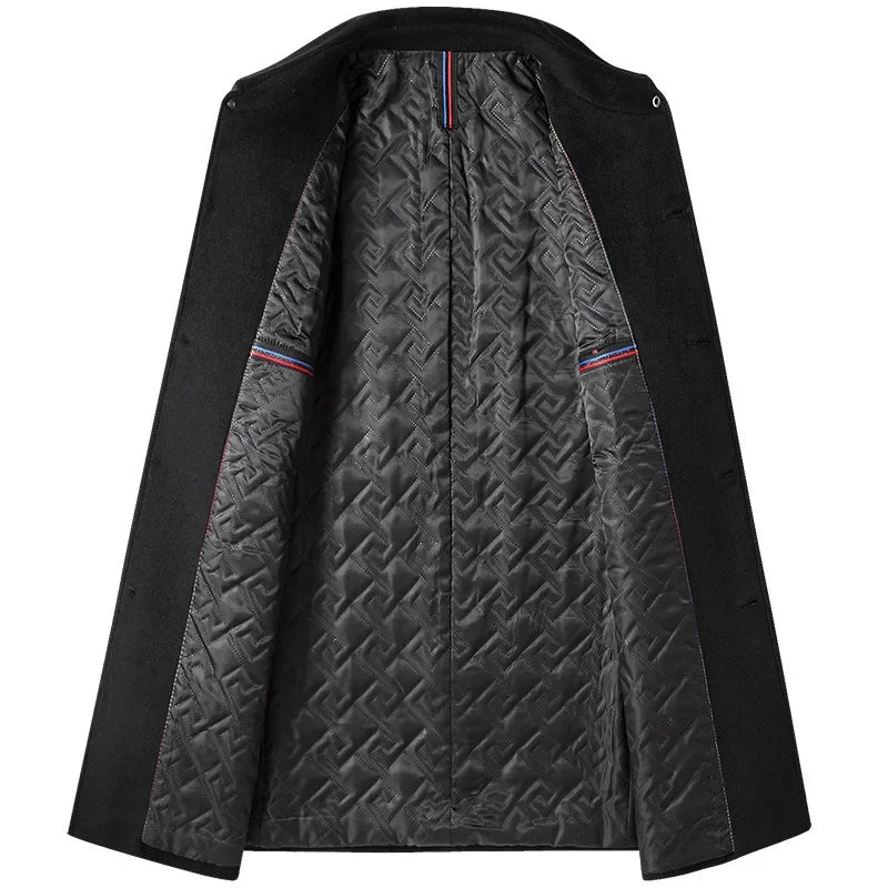 New Men’s Winter Wool Coat – Korean Style Business Trench Jacket