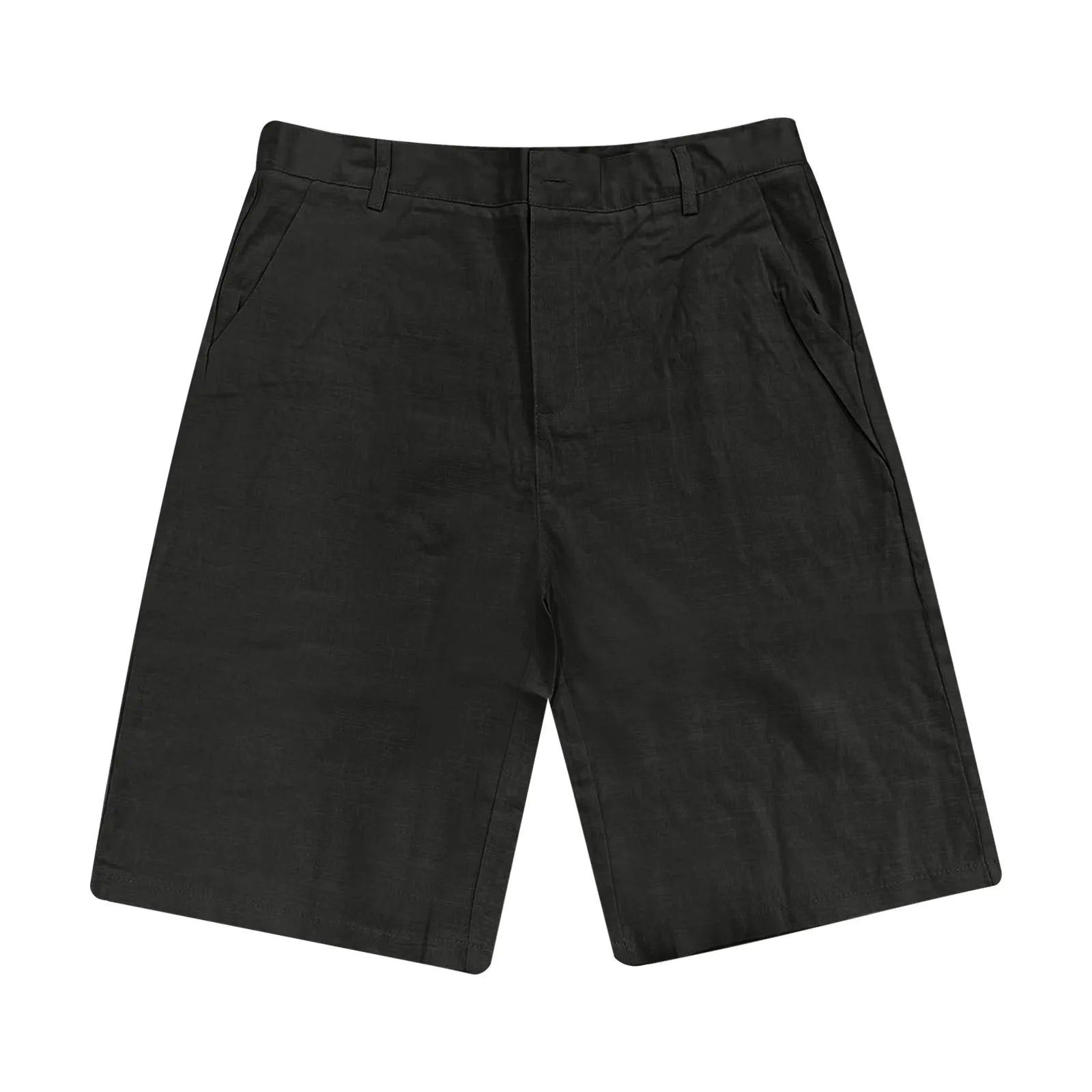Men’s Solid Color Linen Shorts – Breathable Casual Beach Pants for Summer Holiday