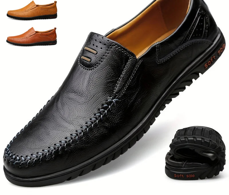 Men’s Slip-On Loafers – Comfortable Soft-Soled Casual & Formal Leather Shoes