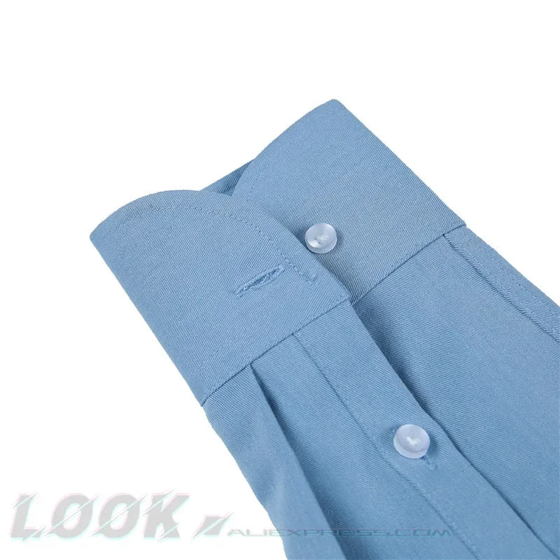 Men's Wrinkle-Free Slim-Fit Italian Collar Shirt – Casual & Stylish