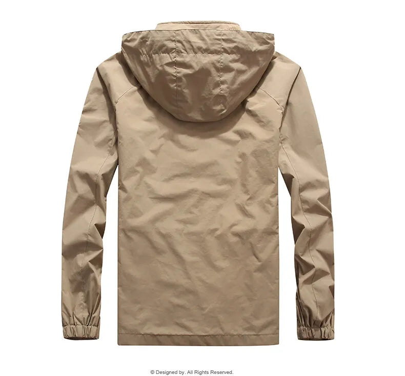 Men’s Waterproof Hiking Jacket – Lightweight Outdoor Windbreaker