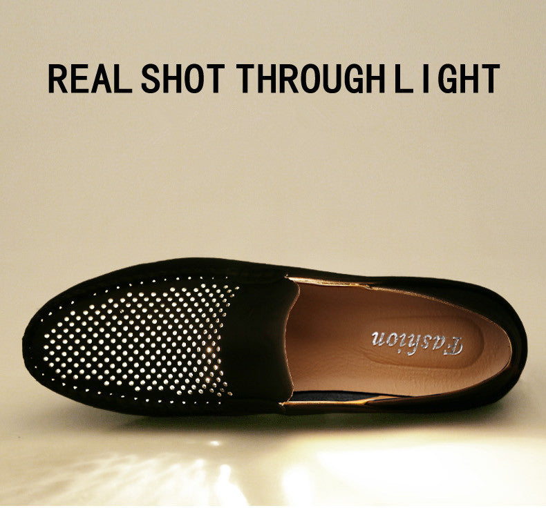 Men’s Summer Casual Leather Moccasins – Breathable Slip-On Boat Shoes, Italian-Style Luxury Driving Loafers