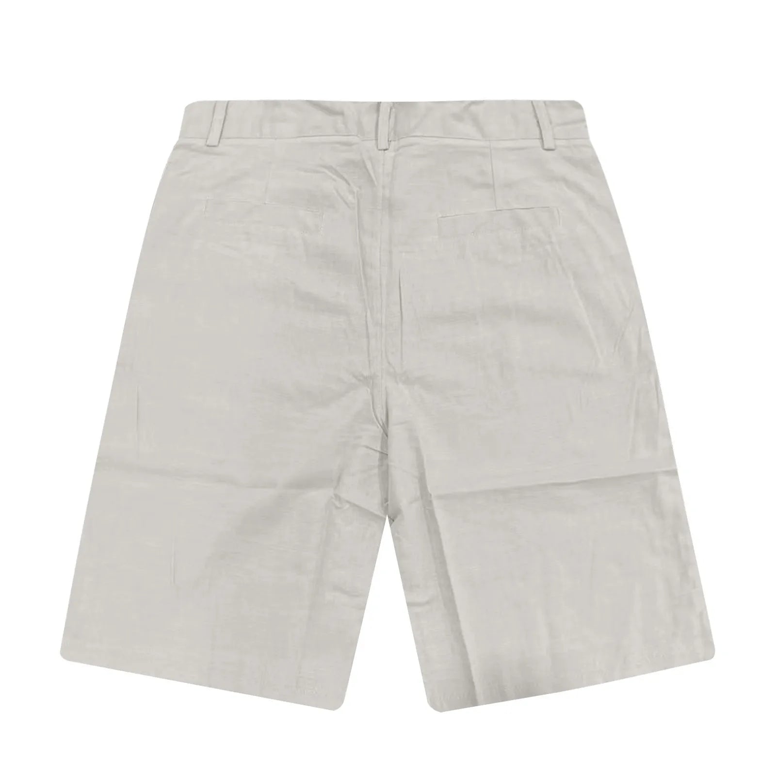 Men’s Solid Color Linen Shorts – Breathable Casual Beach Pants for Summer Holiday