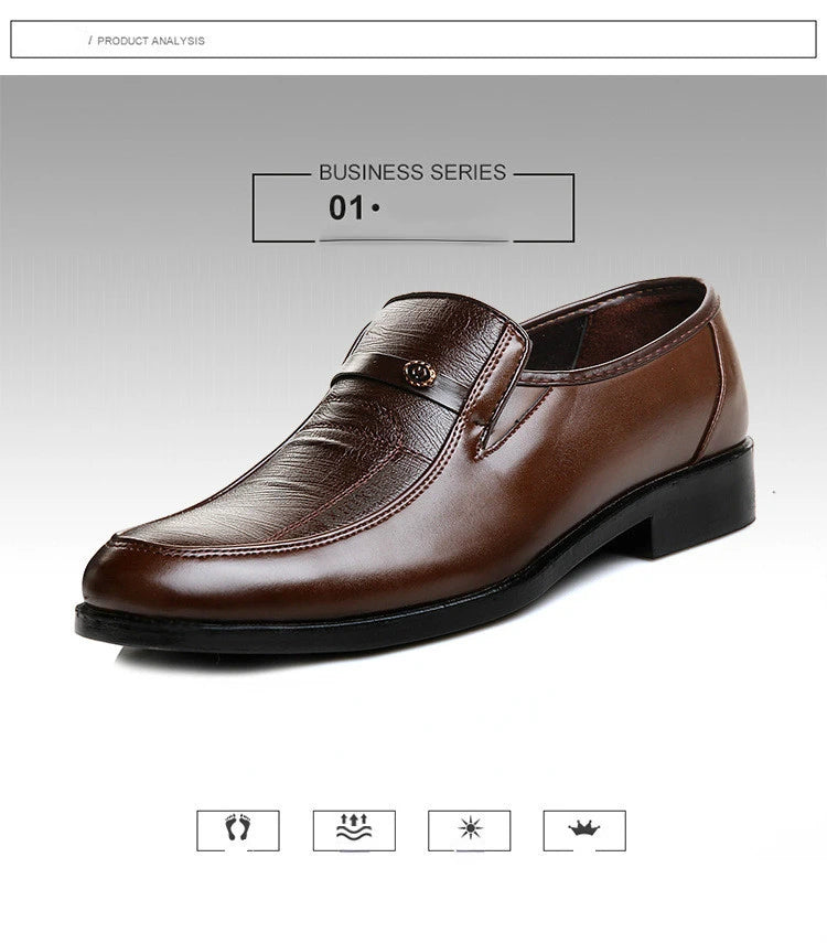 Men’s Leather Dress Shoes – High-Quality Comfortable Oxford Flats for Business, Party & Wedding