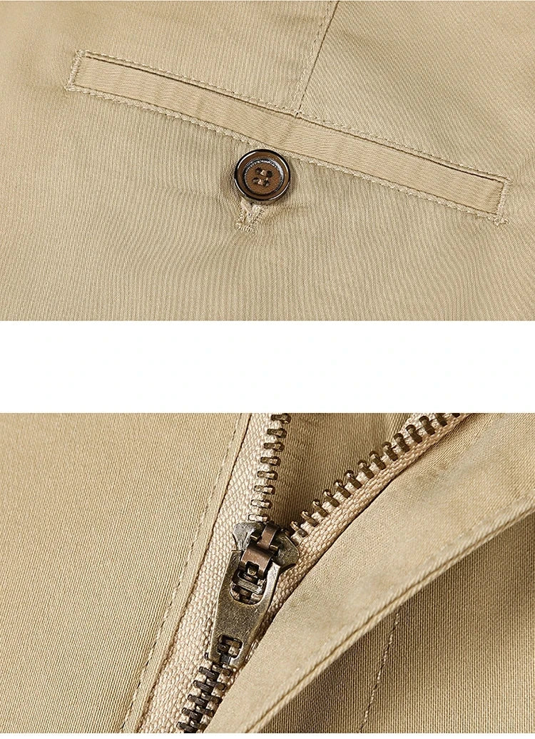 Men’s Classic Straight Casual Pants – Comfortable Business Trousers in Green, Black & Khaki | 2023 Fashion