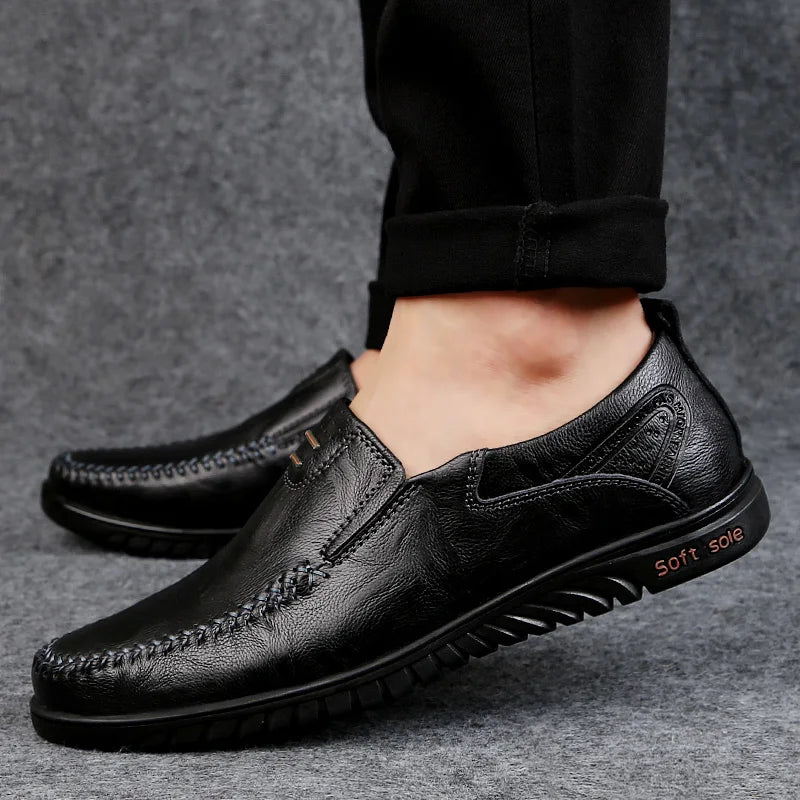 Men’s Slip-On Loafers – Comfortable Soft-Soled Casual & Formal Leather Shoes